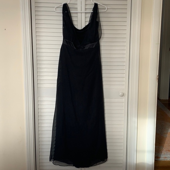 Black chiffon bridesmaids dress (size 12) - Picture 1 of 4